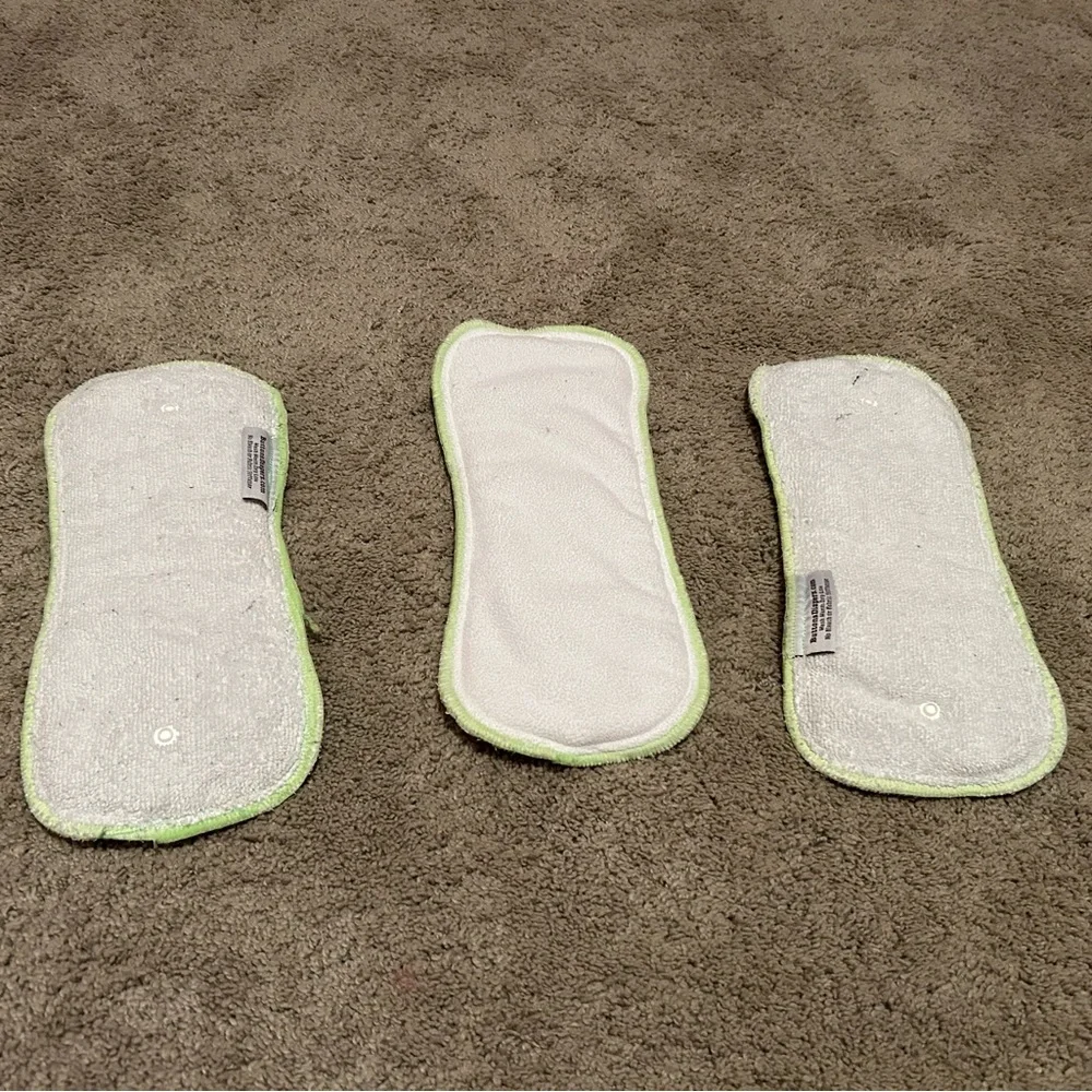 Mint green Buttons Cloth Diaper Cover with Inserts